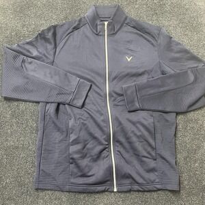 Callaway Jacket Mens Medium Navy Blue Full Zip Golf Track Coat Athletic Layer